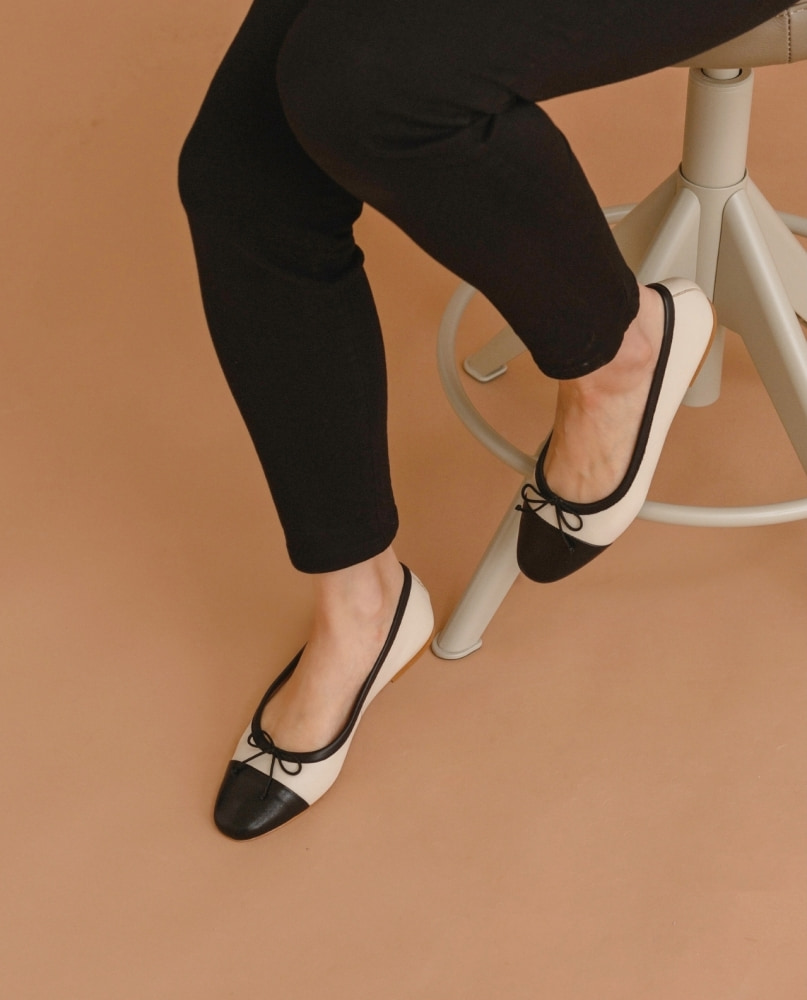 ROS Lisbon - ROS Ballerinas Off White & Navy (5)