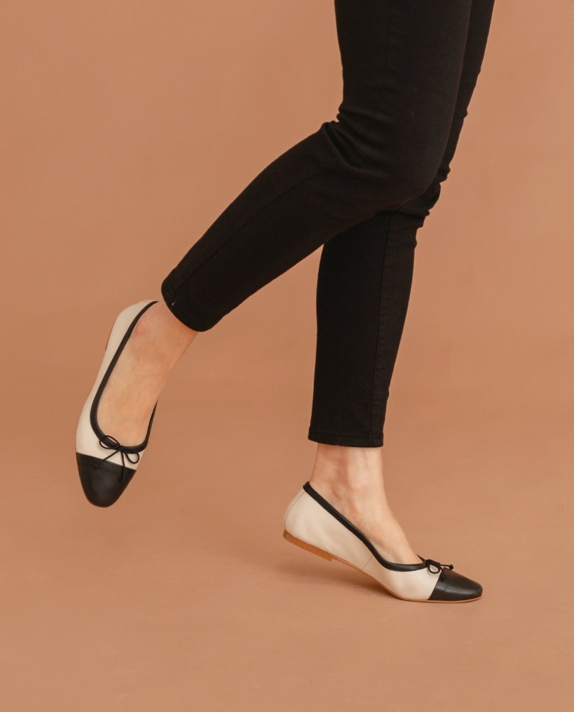 ROS Lisbon - ROS Ballerinas Off White & Navy (3)