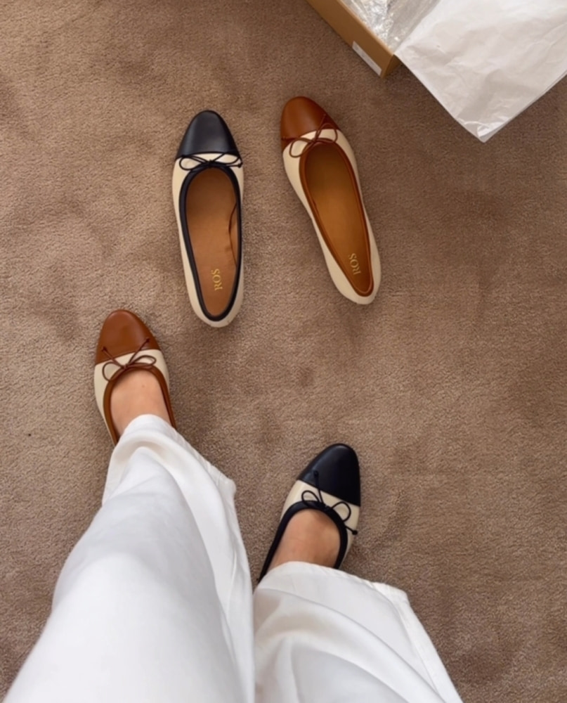 ROS Lisbon - ROS Ballerinas Off White & Navy (6)