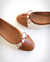 ROS Ballerinas Off White & Cognac (3)
