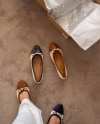 ROS Ballerinas Off White & Navy (6)