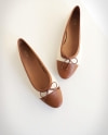 ROS Ballerinas Off White & Cognac (1)