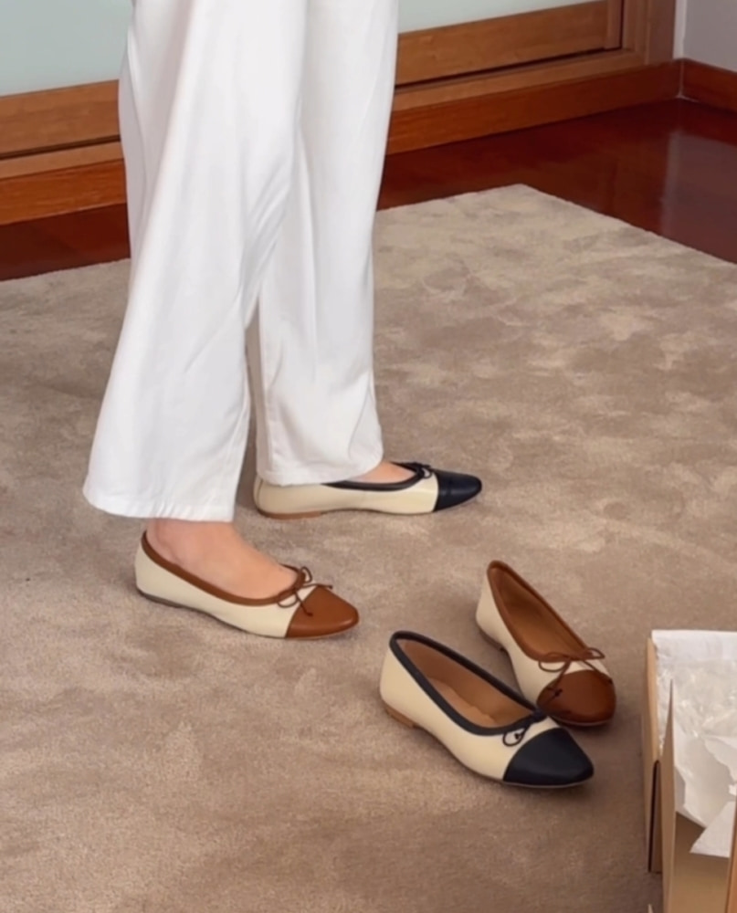 ROS Lisbon - ROS Ballerinas Off White & Cognac (8)
