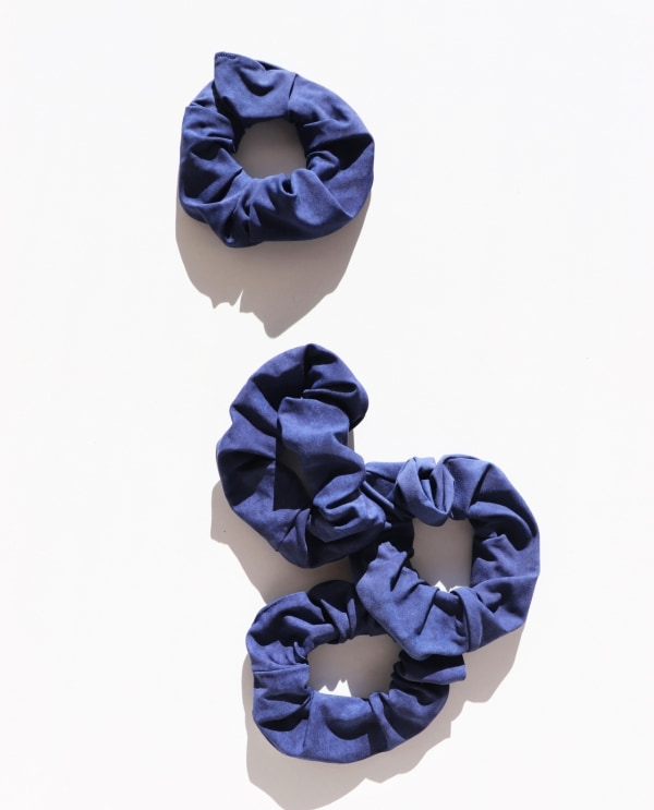 Scrunchie Marmoreado Azul